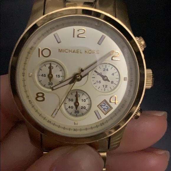 Michael Kors Gold Chronograph Watch MK5055 - Picture 2 of 6